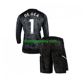 Koszulka Manchester United DE GEA 1 Bramkarska Dziecięcy Wyjazdowe Koszulki Piłkarskie 2022-2023 Długi Rękaw